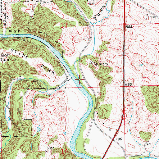 Topographic Map of Fawn Creek, IA
