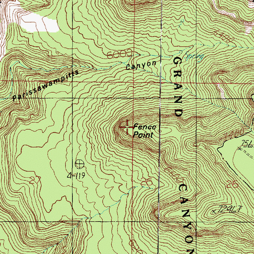 Topographic Map of Fence Point, AZ