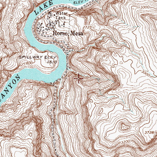Topographic Map of Walls of Bronze, AZ