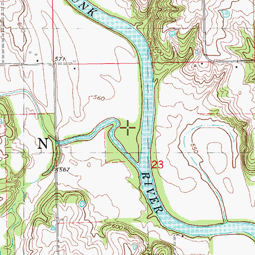 Topographic Map of Fish Creek, IA