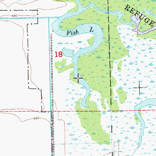 Topographic Map of Fish Lake, IA