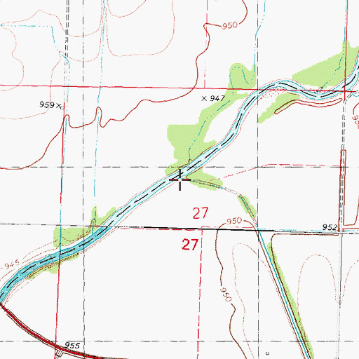Topographic Map of Fisher Creek, IA