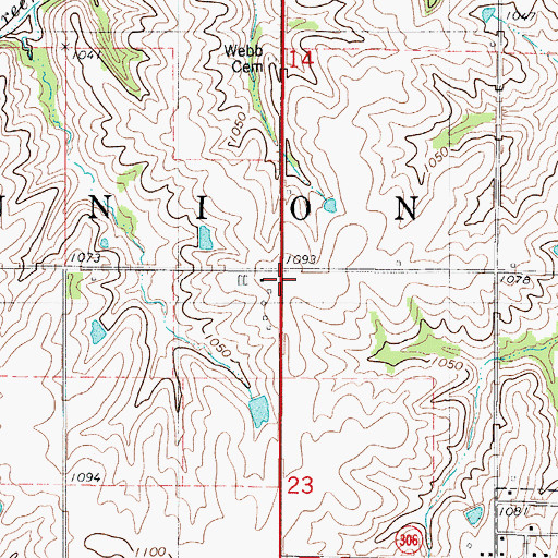 Topographic Map of Fisher School, IA