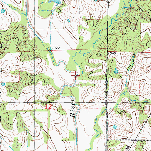 Topographic Map of Fletchall Creek, IA