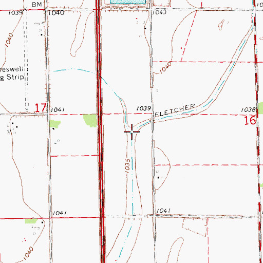 Topographic Map of Fletcher Ditch, IA
