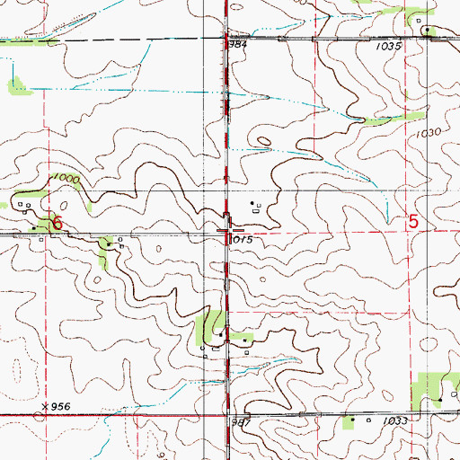 Topographic Map of Fort Sumter Rock, IA