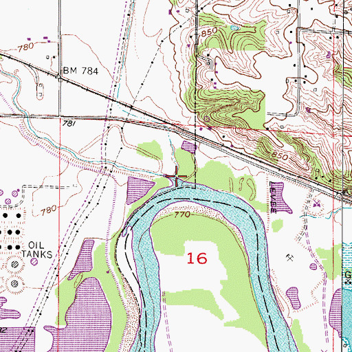 Topographic Map of Fourmile Creek, IA