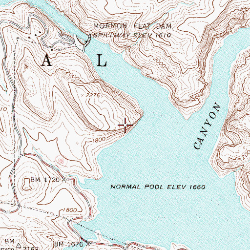 Topographic Map of Ittindi Rock, AZ