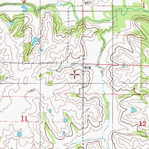 Topographic Map of Fox School, IA