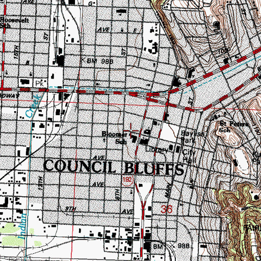 Topographic Map of Francis School, IA