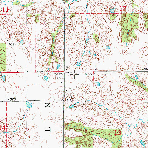 Topographic Map of Franklin School, IA