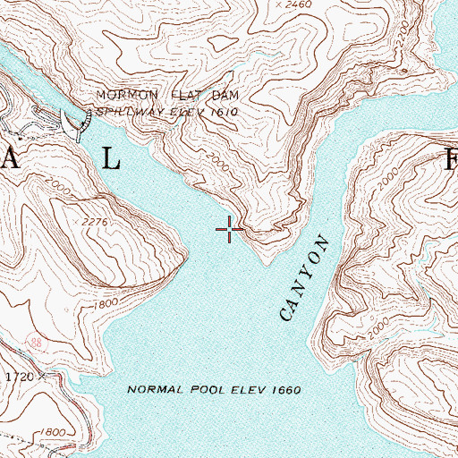 Topographic Map of Satchin Cliff, AZ