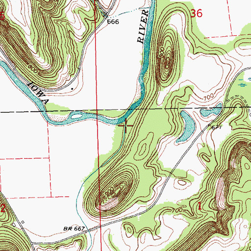Topographic Map of French Creek, IA