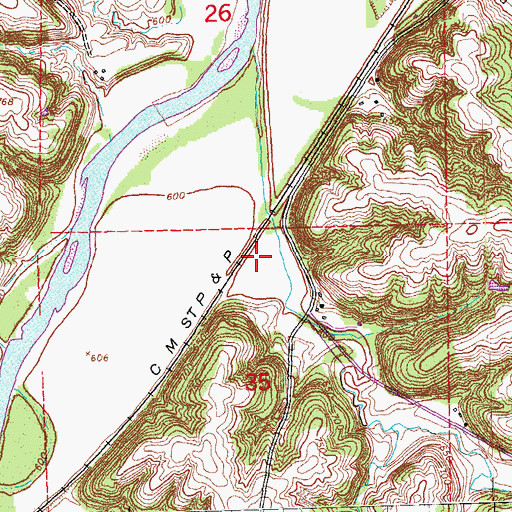 Topographic Map of Friday Hollow, IA