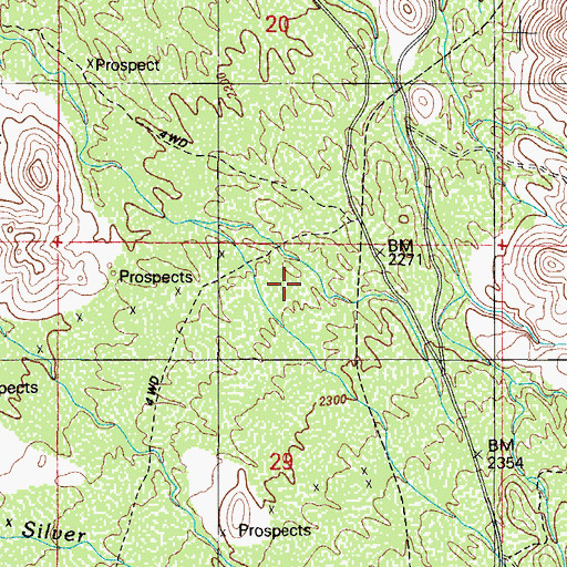 Topographic Map of Saguaro (historical), AZ