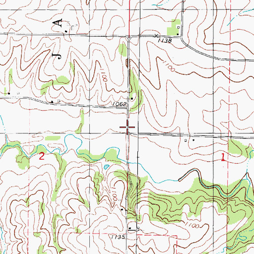Topographic Map of Frog Pond School, IA