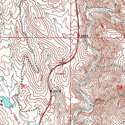 Topographic Map of Rincon Pass, AZ