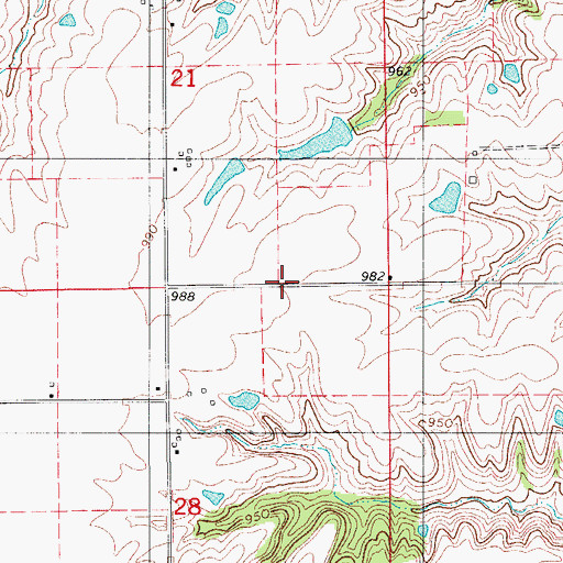 Topographic Map of Fuller School, IA