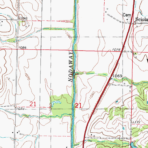 Topographic Map of Fultons Creek, IA