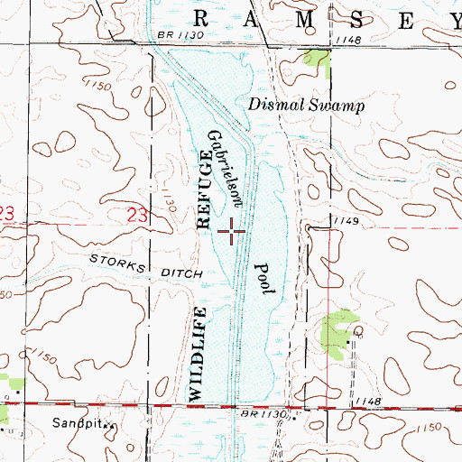 Topographic Map of Gabrielson Pool, IA