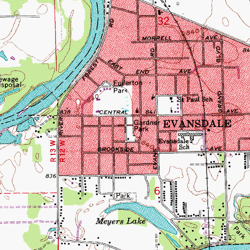 Topographic Map of Gardner Park, IA