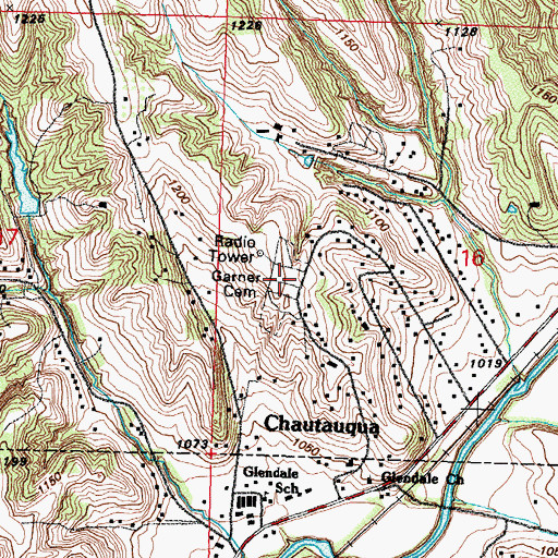 Topographic Map of Garner Cemetery, IA