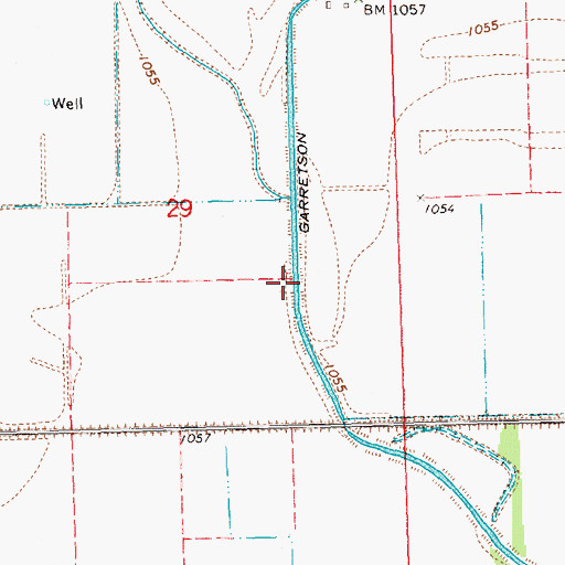 Topographic Map of Garretson Outlet Ditch, IA