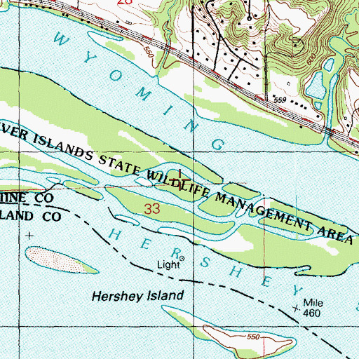 Topographic Map of Geneva Island, IA
