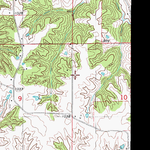 Topographic Map of Gettinger School, IA