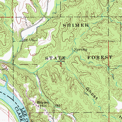 Topographic Map of Ghost Hollow, IA