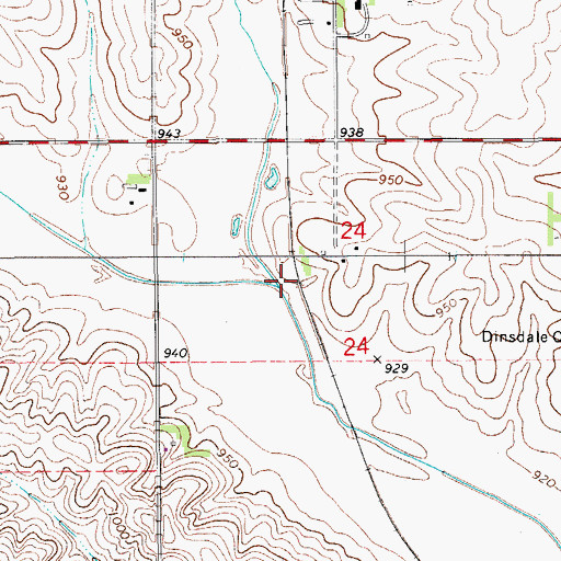 Topographic Map of Given Creek, IA