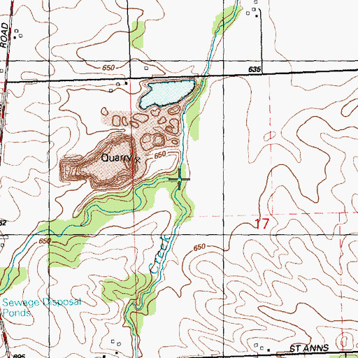 Topographic Map of Glynn Creek, IA