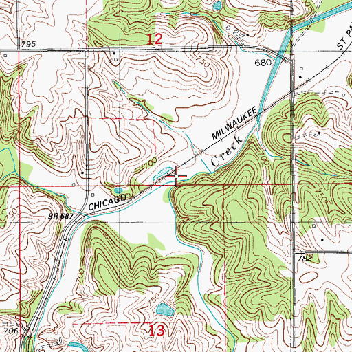 Topographic Map of Gobbler Creek, IA