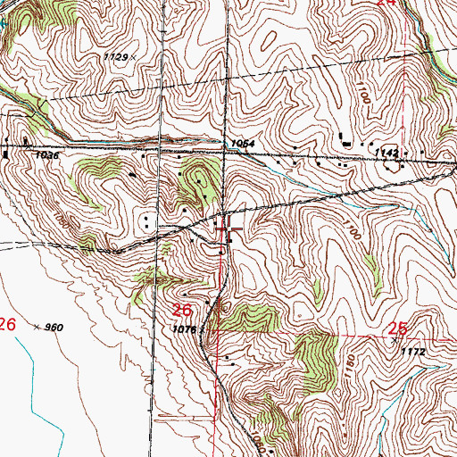 Topographic Map of Goheen School, IA