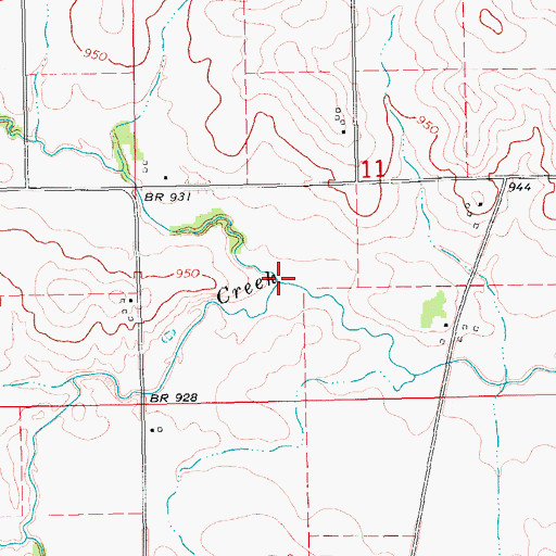 Topographic Map of Golden Branch, IA