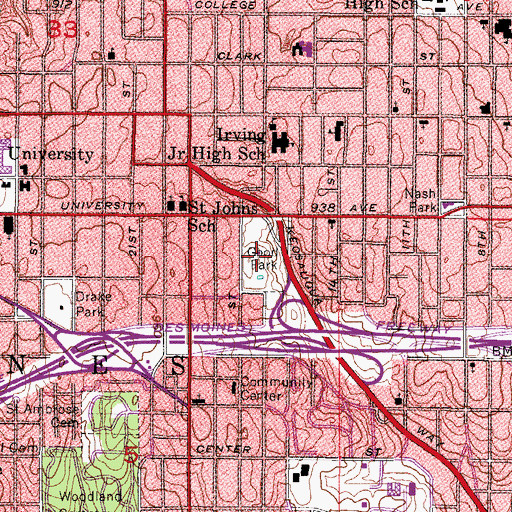Topographic Map of Good Park, IA