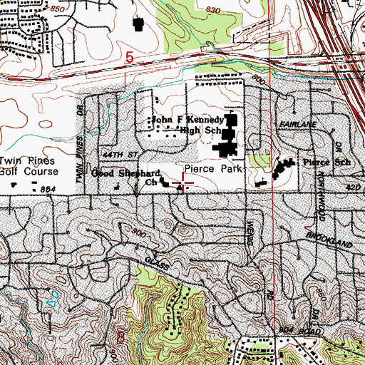 Topographic Map of Good Shepherd Church, IA