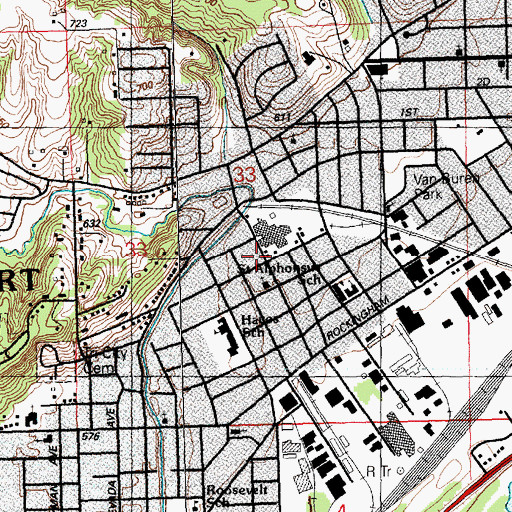 Topographic Map of Grace Church, IA