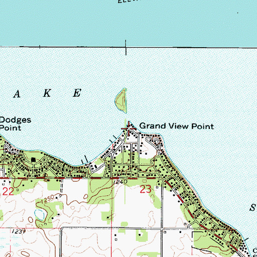 Topographic Map of Grand View Point, IA
