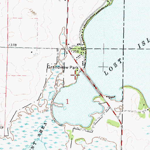 Topographic Map of Grandview Park, IA