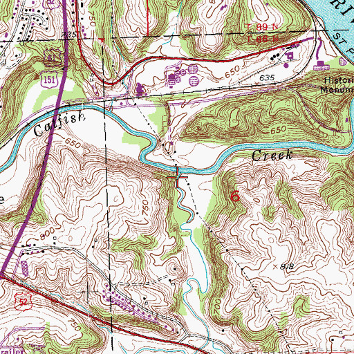 Topographic Map of Granger Creek, IA