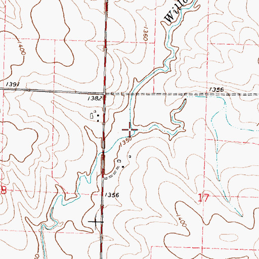 Topographic Map of Granville Creek, IA