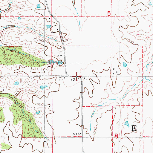 Topographic Map of Graves School, IA