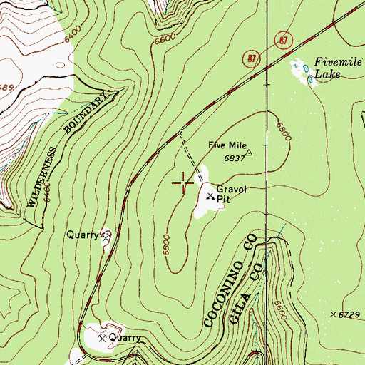 Topographic Map of KRMM-FM (Payson), AZ