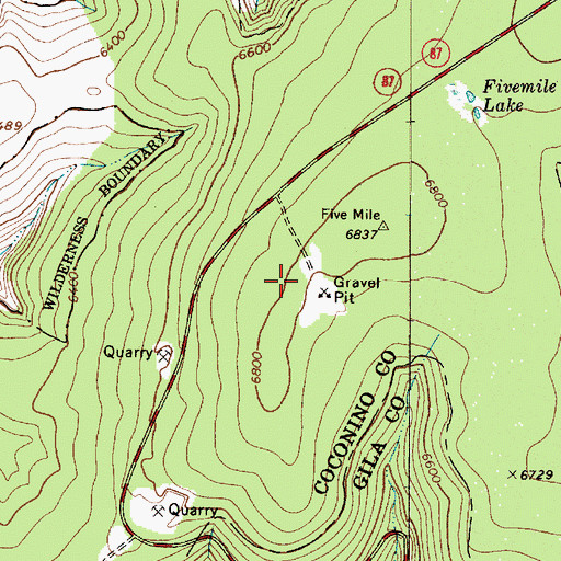 Topographic Map of KRIM-FM (Payson), AZ