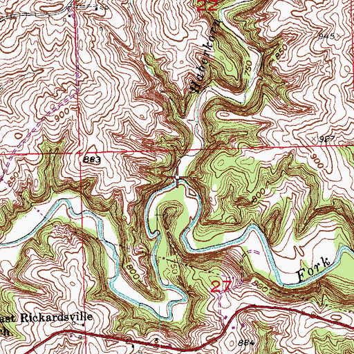 Topographic Map of Haberkorn Creek, IA