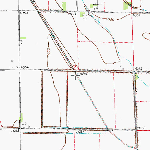 Topographic Map of Hackett Ditch, IA