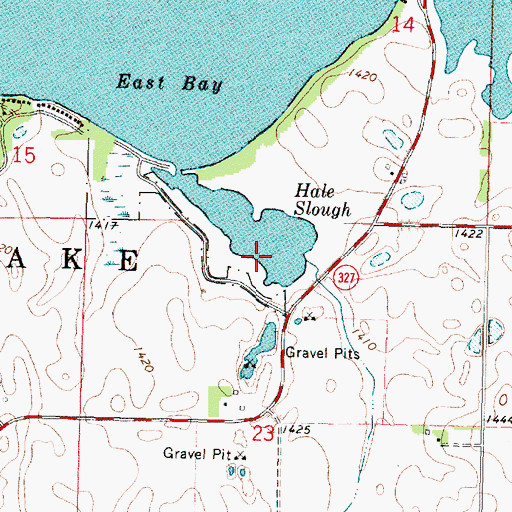 Topographic Map of Hale Slough, IA