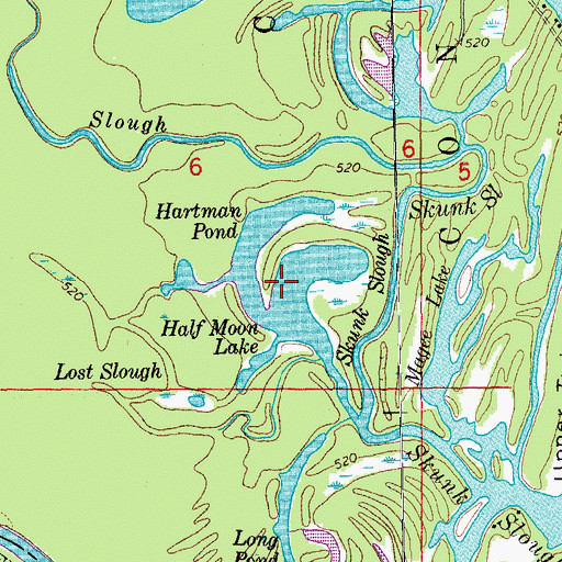 Topographic Map of Hartman Pond, IA