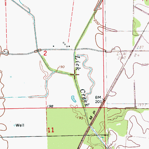 Topographic Map of Big Cypress Creek, AR
